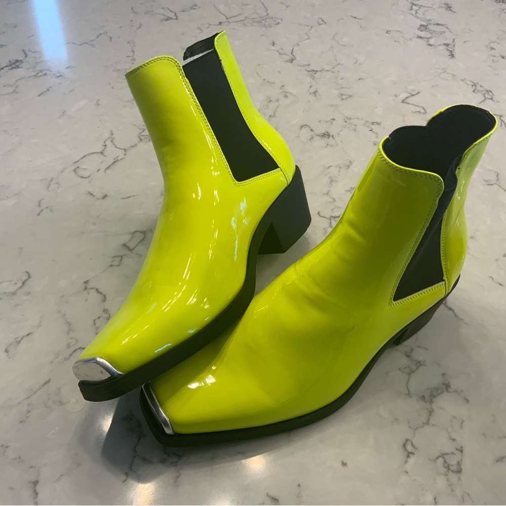 Brand new asos neon lime green boots